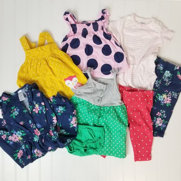 Carters 6M Bundle Dresses Pants Romper - Picture 1 of 16